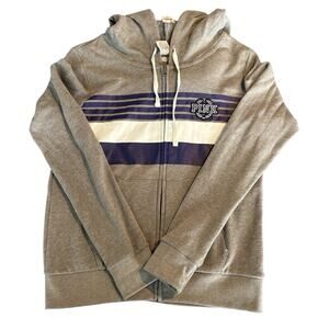 Victorias Secret Pink New Purple Stripe Gray Hoodie Women's Medium